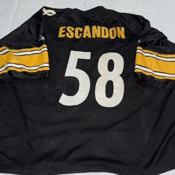 Reebok NFL Steelers Escandon Jersey 58 XXL Black/Yellow - Picture 5 of 7